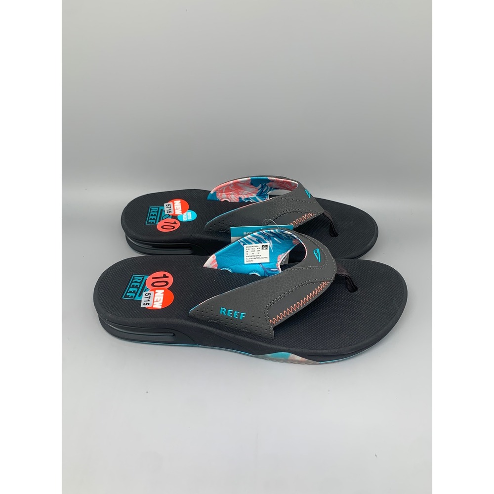 Reef Fanning Tropi-Cool Sandals Grey Blue Pink CJ5588 Men's Sz 10
